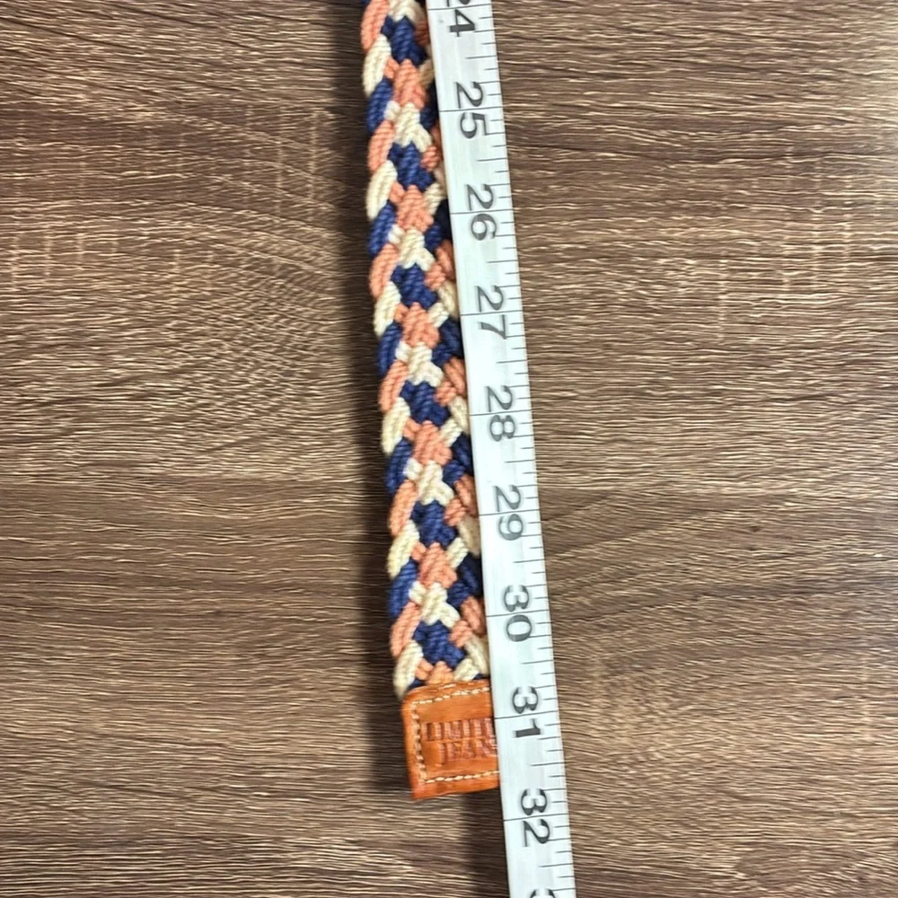 Vintage Y2K Woven Belt with Silver Buckle The Limited